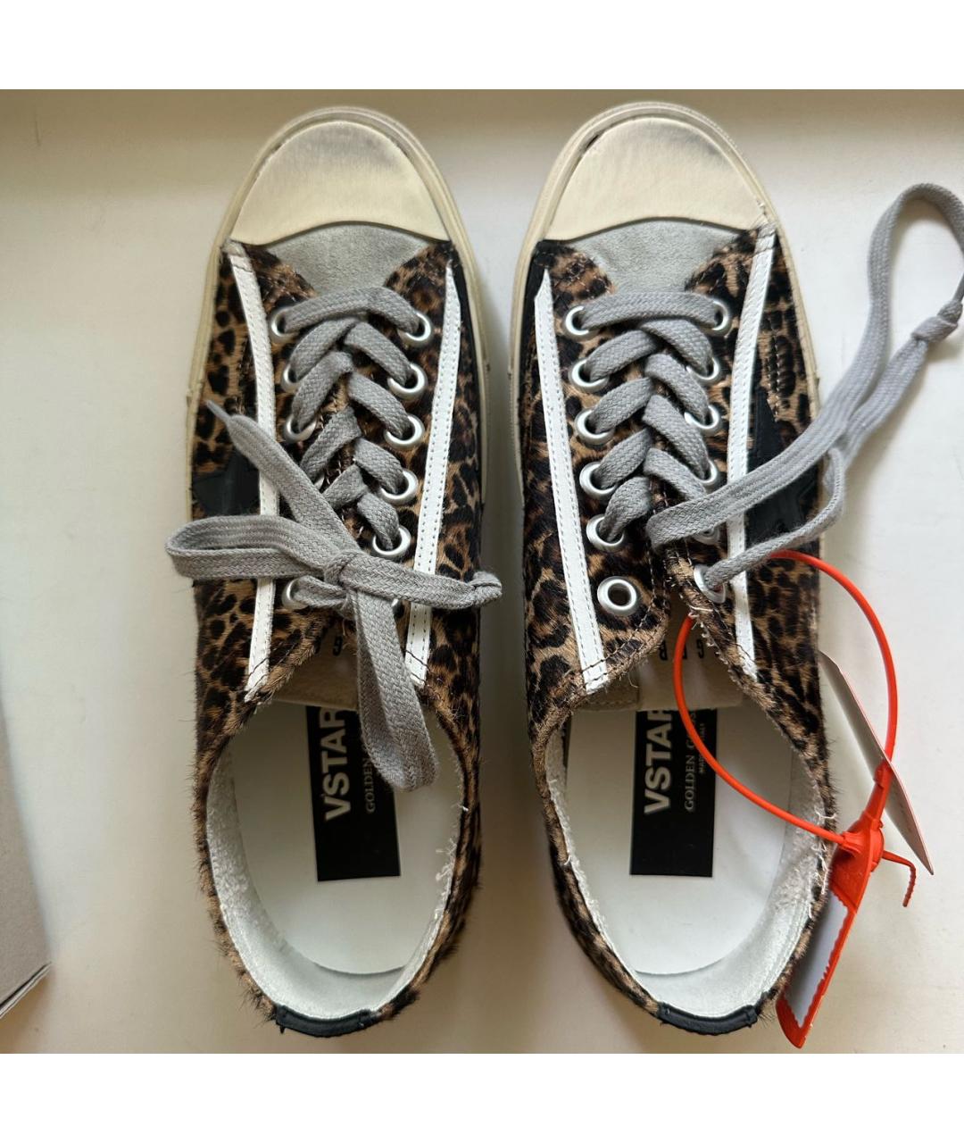GOLDEN GOOSE DELUXE BRAND Коричневые кожаные кеды, фото 3