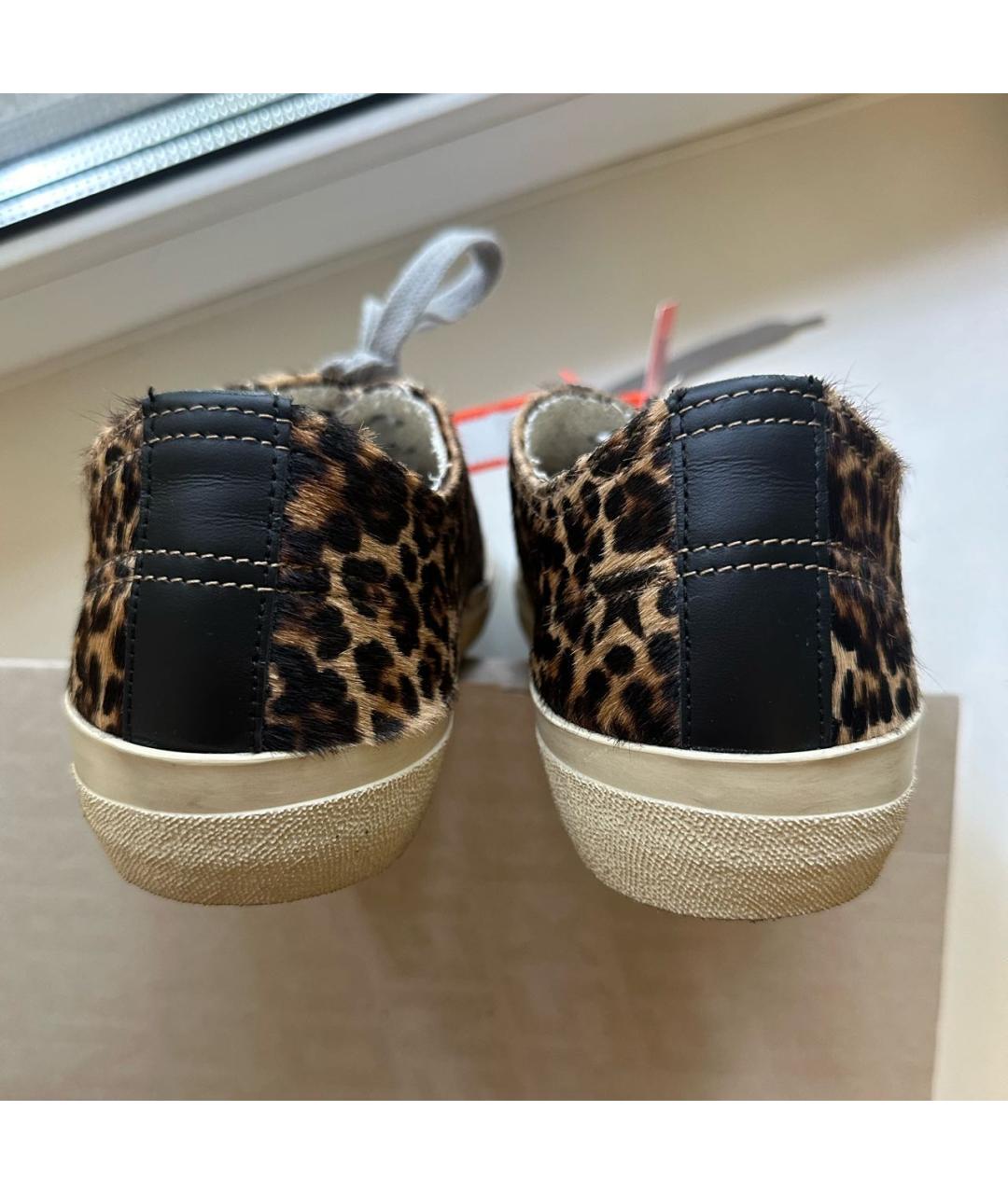 GOLDEN GOOSE DELUXE BRAND Коричневые кожаные кеды, фото 4