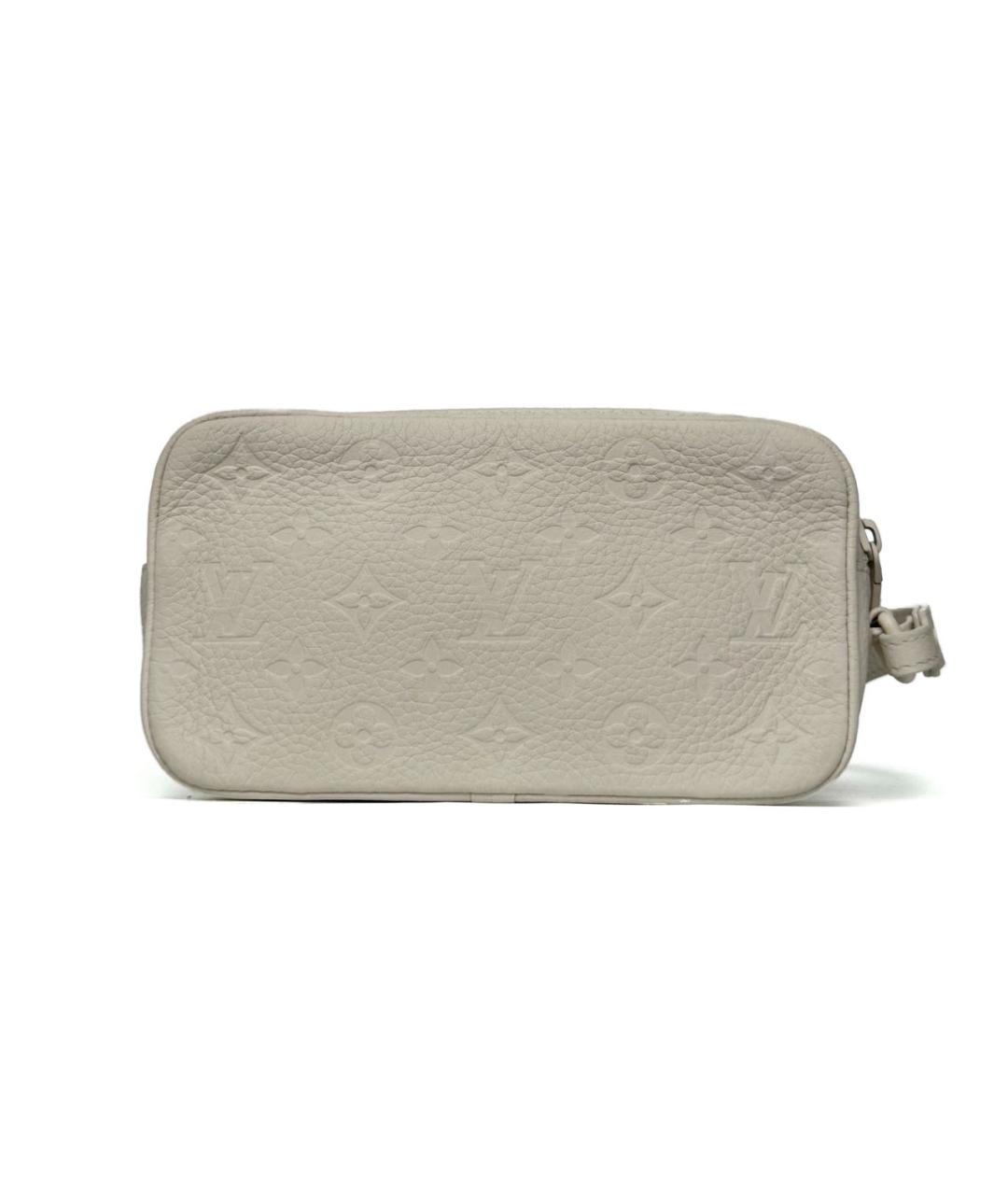 LOUIS VUITTON Белая кожаная барсетка, фото 2