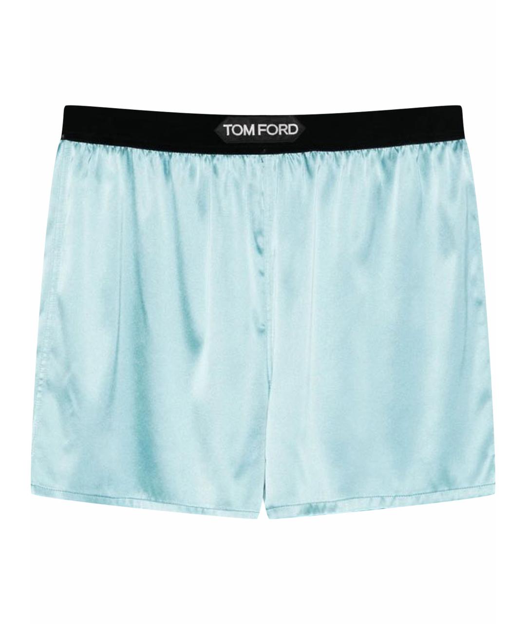 TOM FORD Голубые шелковые шорты, фото 1