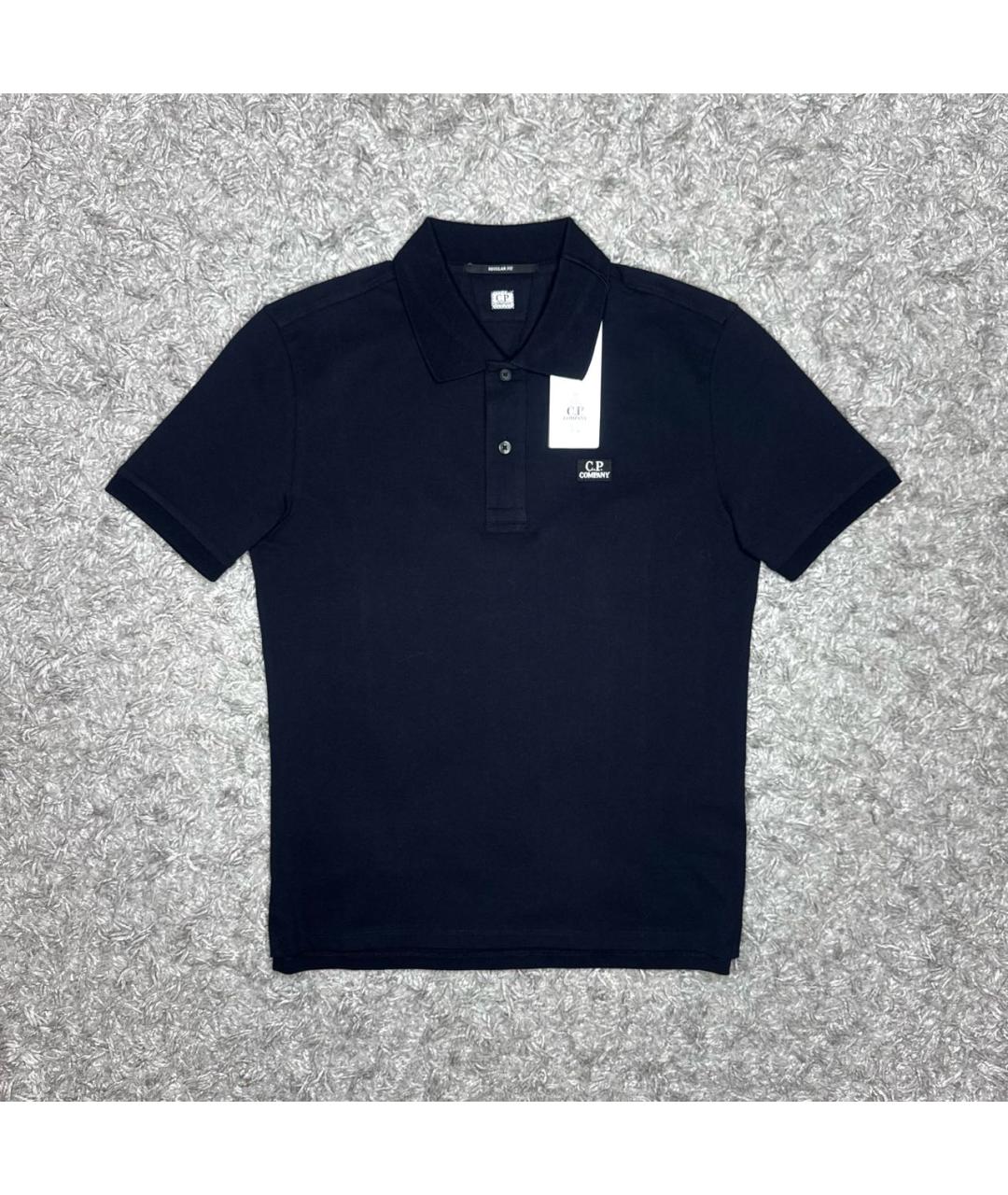 CP COMPANY Темно-синее хлопковое поло с коротким рукавом, фото 7
