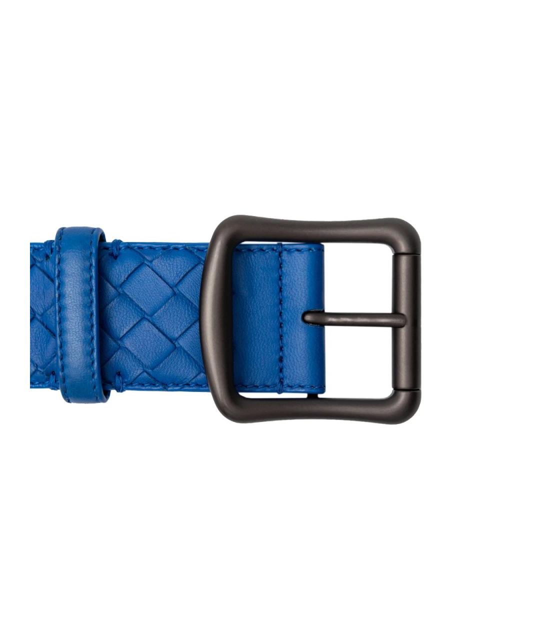 BOTTEGA VENETA Синий кожаный ремень, фото 2