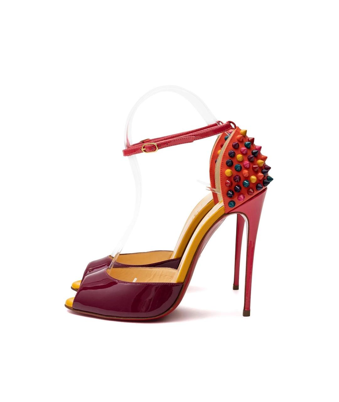 CHRISTIAN LOUBOUTIN Розовые кожаные туфли, фото 2