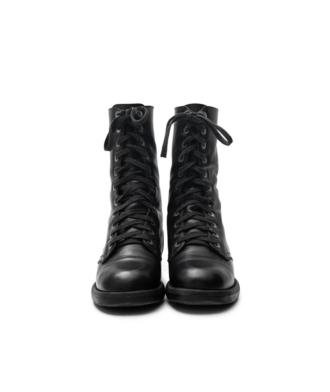 CHANEL Черные кожаные ботинки, фото 4