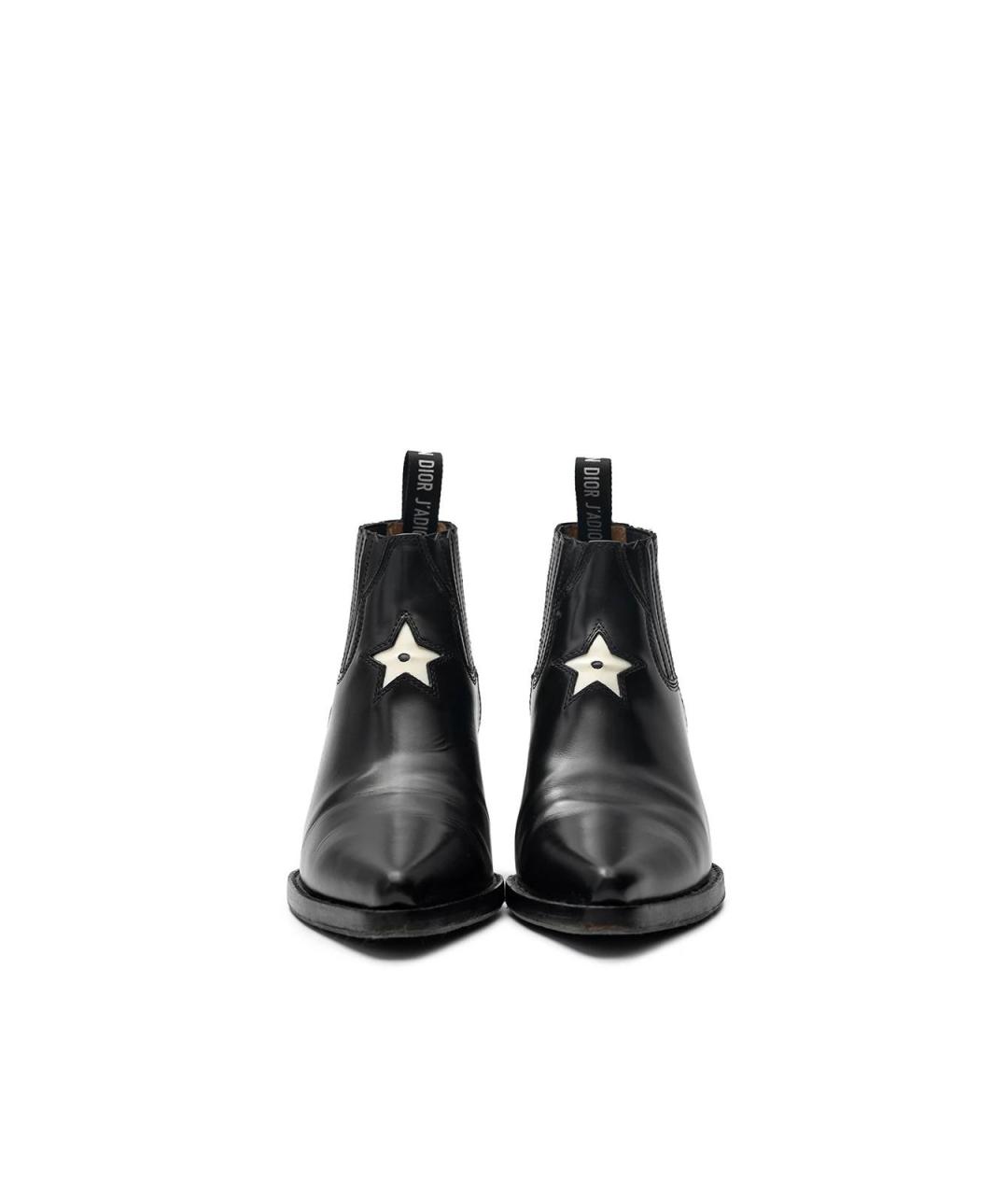 CHRISTIAN DIOR Черные кожаные ботильоны, фото 4