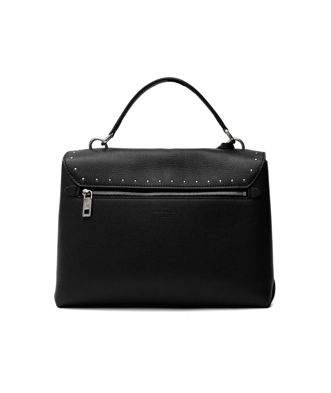 LOUIS VUITTON Черная кожаная сумка с короткими ручками, фото 4