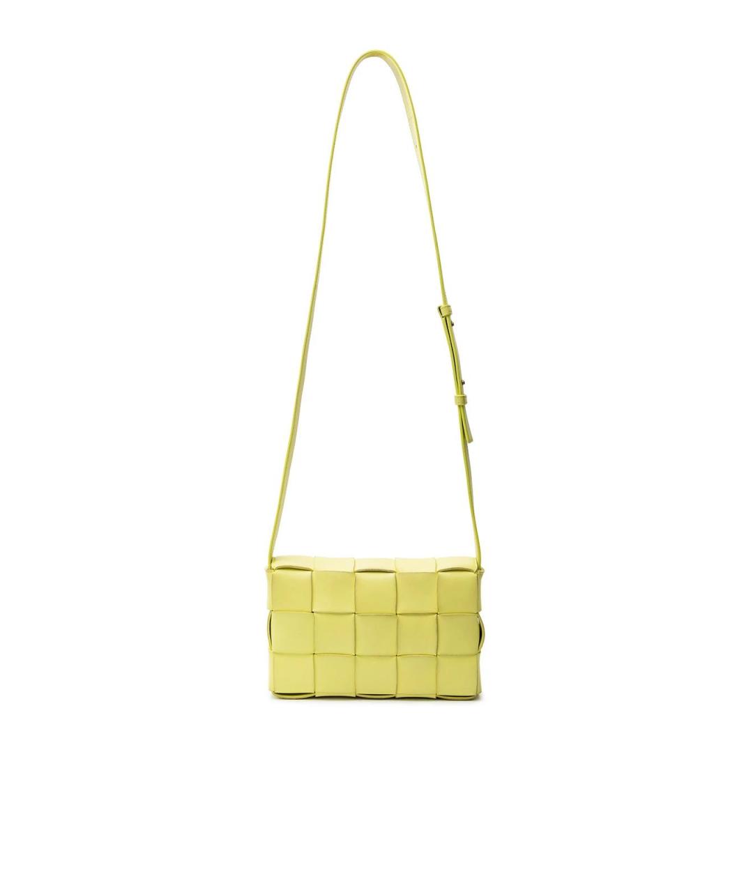 BOTTEGA VENETA Желтая кожаная сумка тоут, фото 2