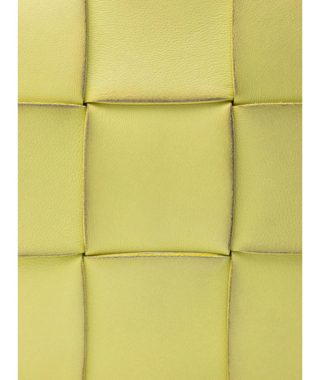 BOTTEGA VENETA Желтая кожаная сумка тоут, фото 5