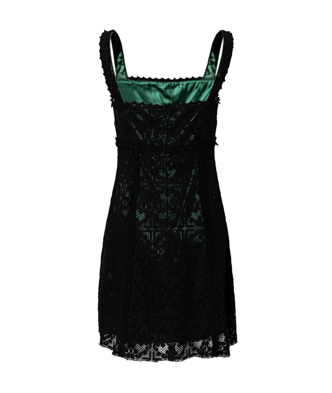 DOLCE&GABBANA Черное хлопковое повседневное платье, фото 3