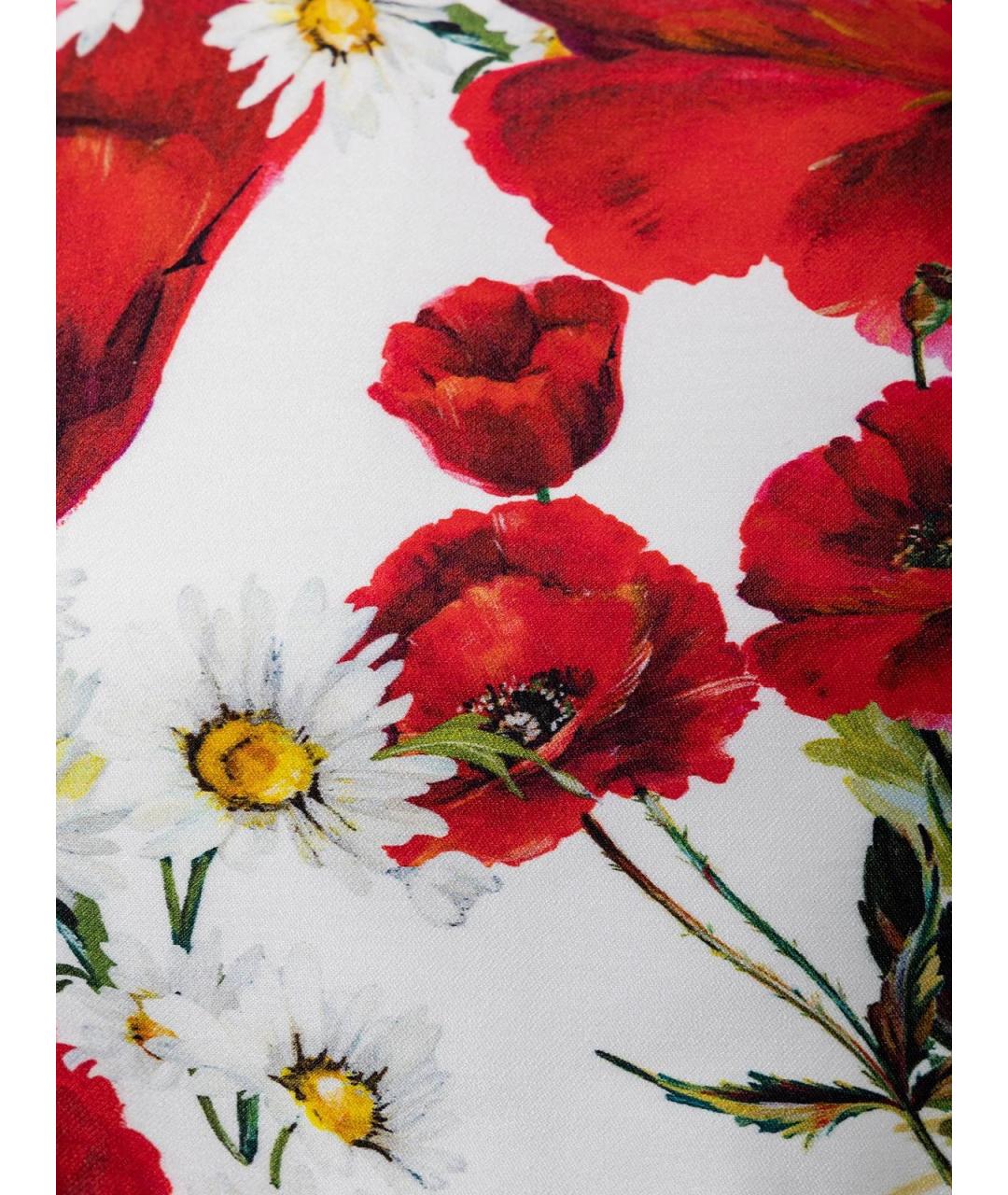DOLCE&GABBANA Белое хлопковое повседневное платье, фото 4