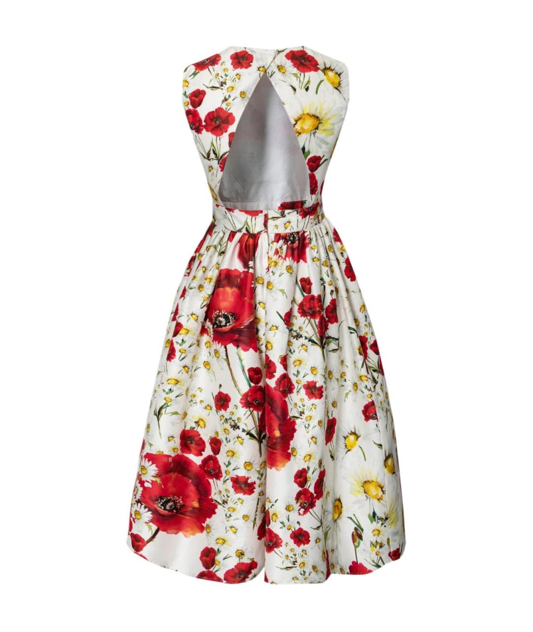 DOLCE&GABBANA Белое хлопковое повседневное платье, фото 3
