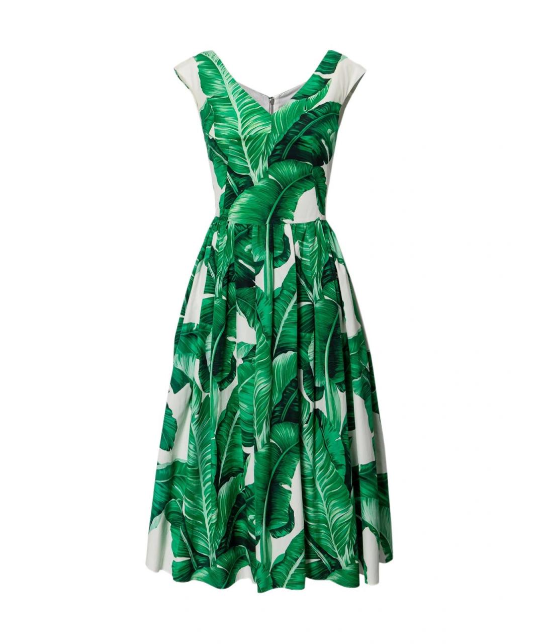 DOLCE&GABBANA Белое хлопковое повседневное платье, фото 2