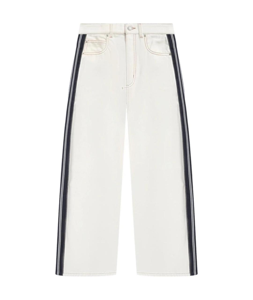ALEXANDER MCQUEEN Белые хлопковые прямые джинсы, фото 1