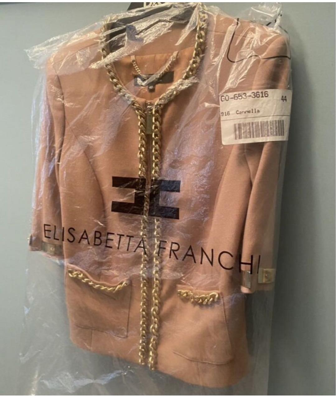 ELISABETTA FRANCHI Розовый жакет/пиджак, фото 6