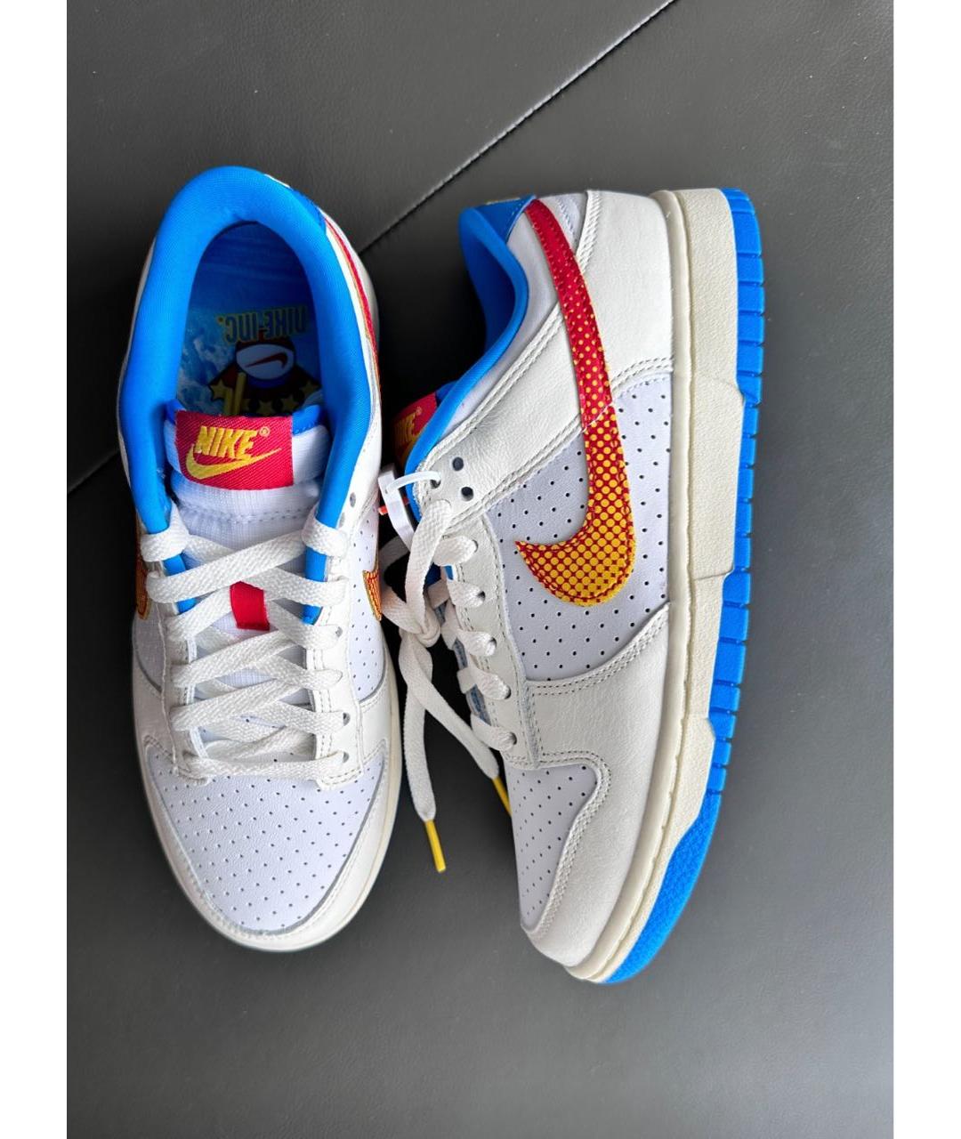 NIKE Белые кожаные низкие кроссовки / кеды, фото 2