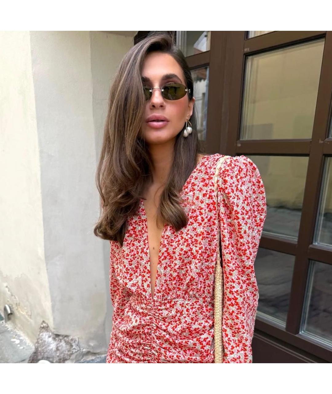 MIU MIU Коричневые металлические солнцезащитные очки, фото 7
