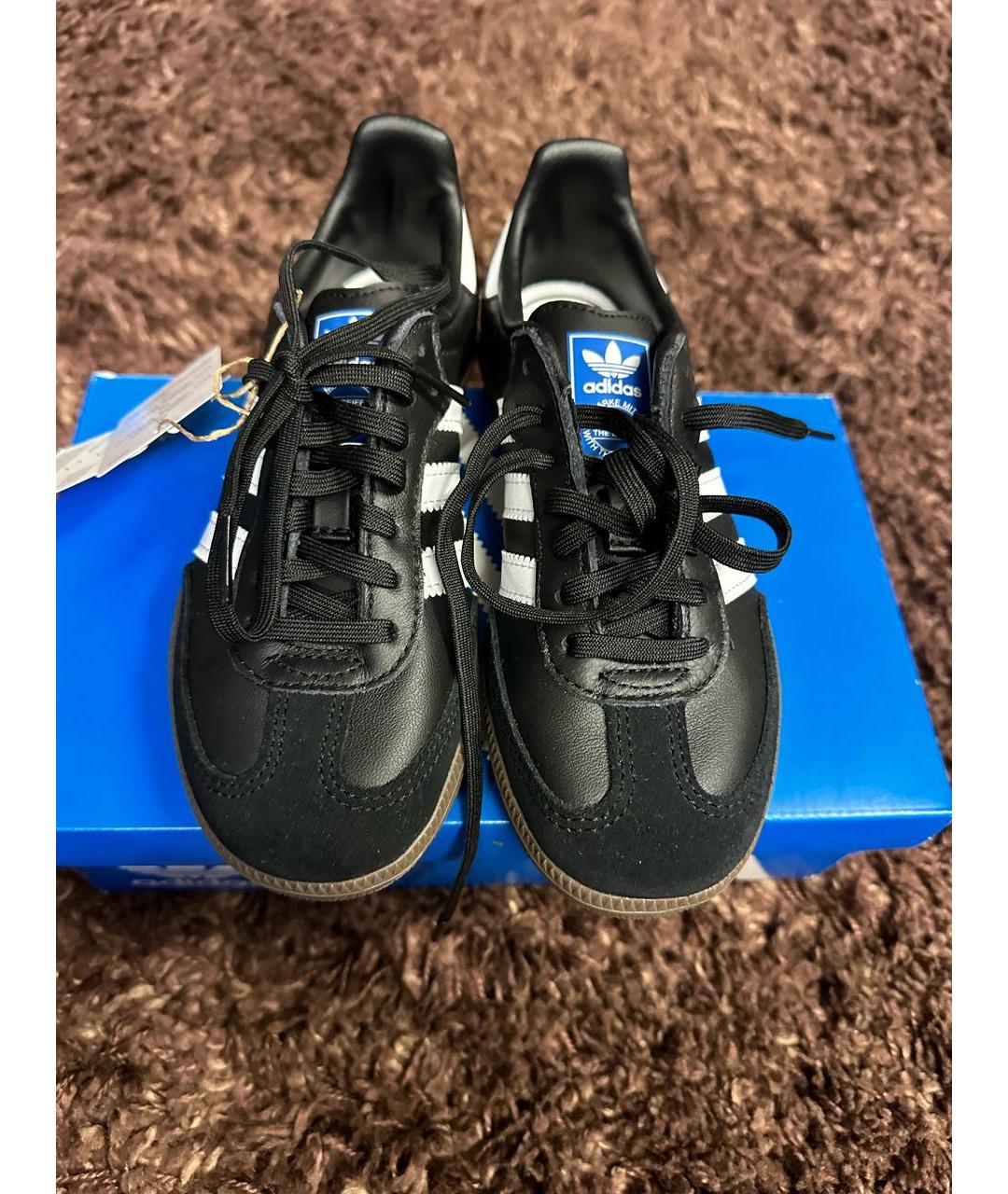 ADIDAS Черные замшевые кеды, фото 2