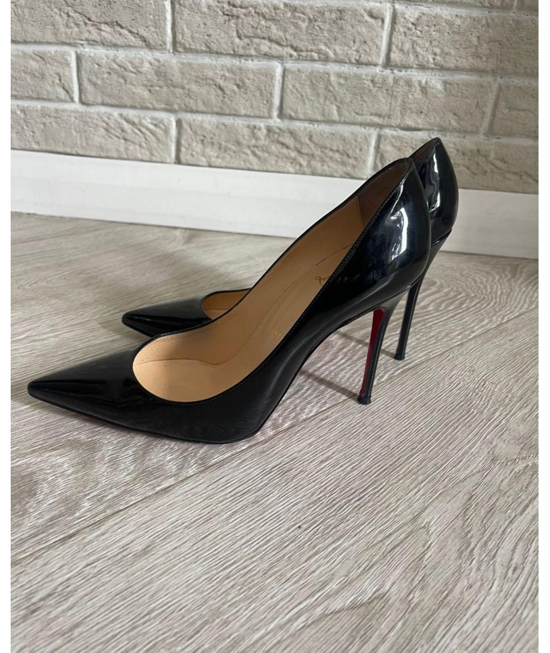 CHRISTIAN LOUBOUTIN Черные туфли из лакированной кожи, фото 6