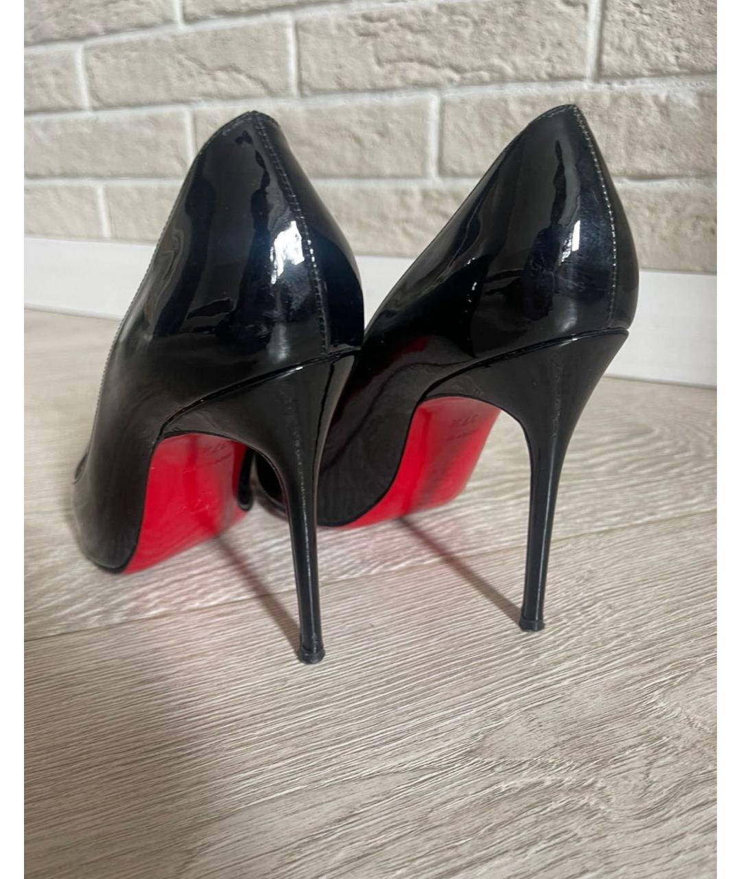 CHRISTIAN LOUBOUTIN Черные туфли из лакированной кожи, фото 5