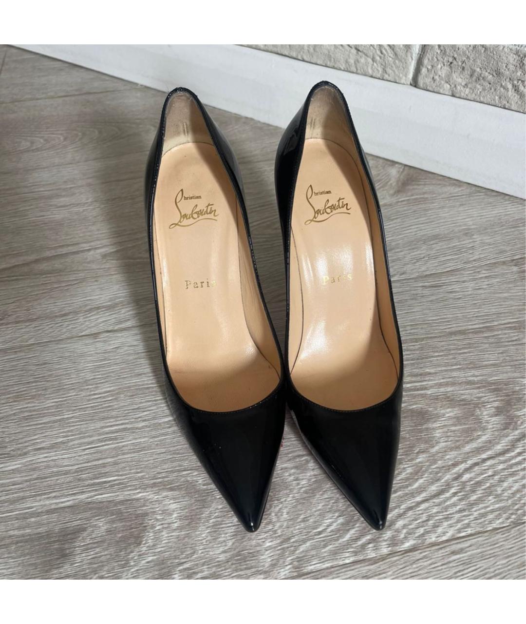 CHRISTIAN LOUBOUTIN Черные туфли из лакированной кожи, фото 3