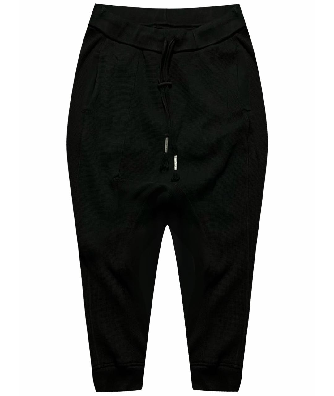 BORIS BIDJAN Черные хлопко-эластановые повседневные брюки, фото 1
