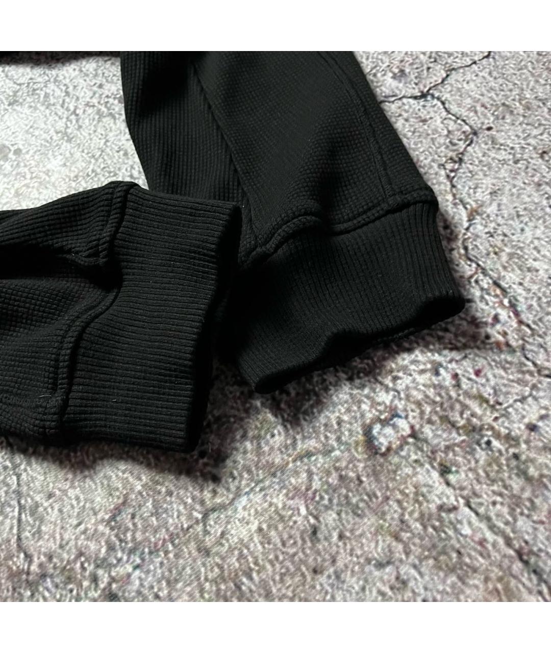 BORIS BIDJAN Черные хлопко-эластановые повседневные брюки, фото 4