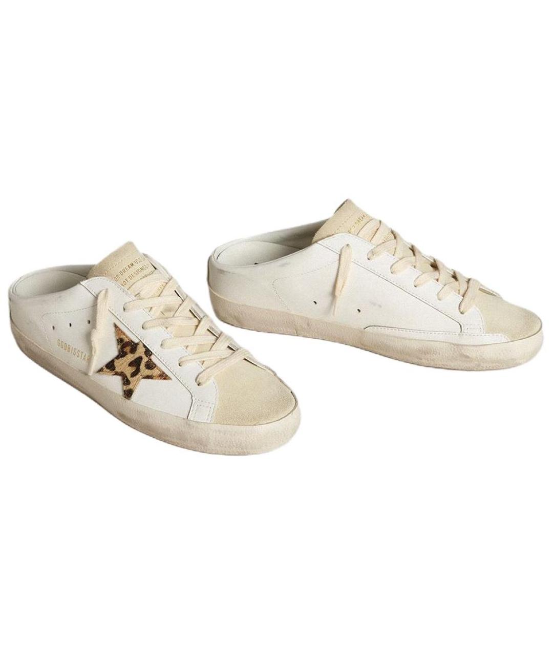 GOLDEN GOOSE DELUXE BRAND Белые мюли, фото 3