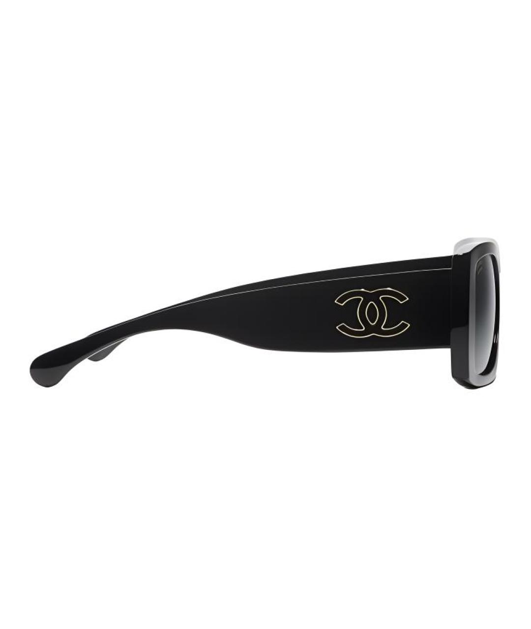 CHANEL Черные пластиковые солнцезащитные очки, фото 3