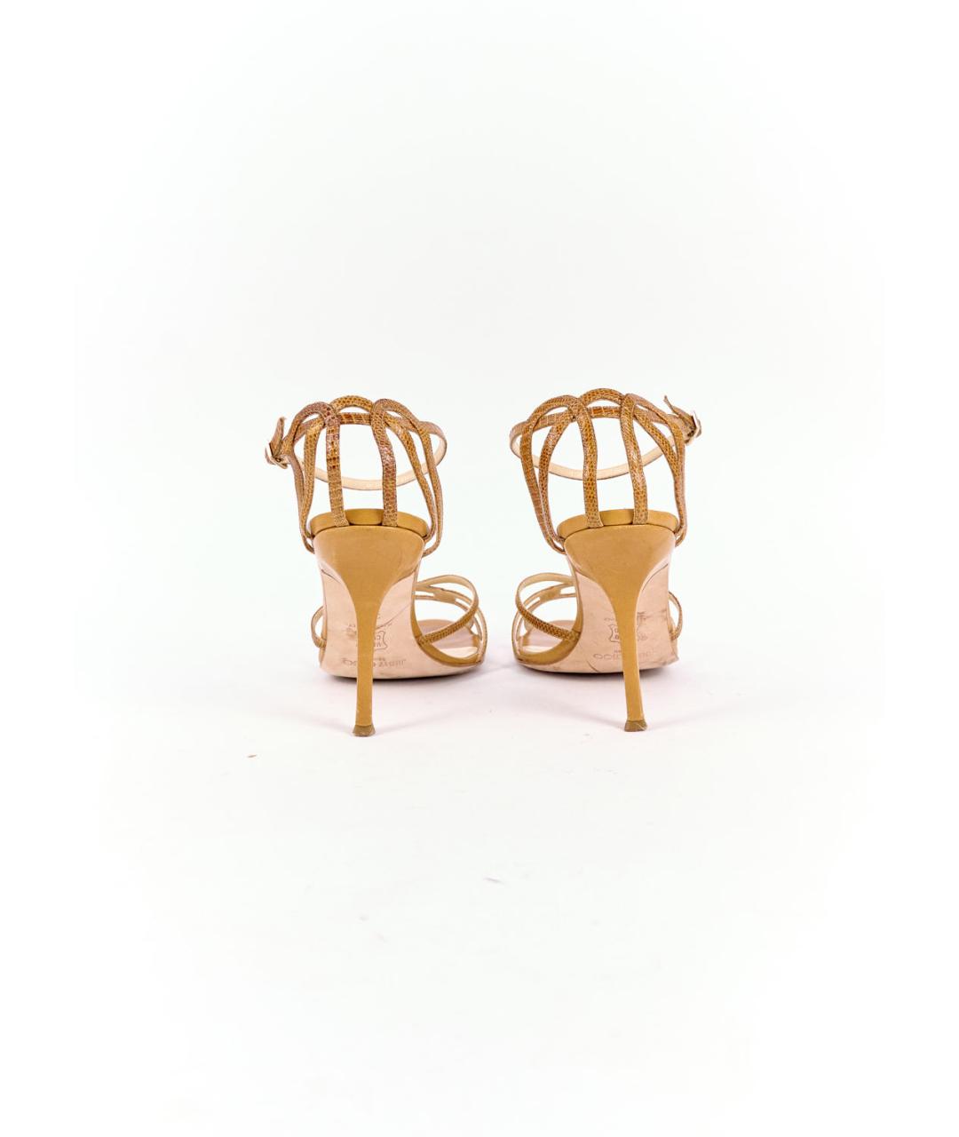 JIMMY CHOO Коричневые кожаные босоножки, фото 4
