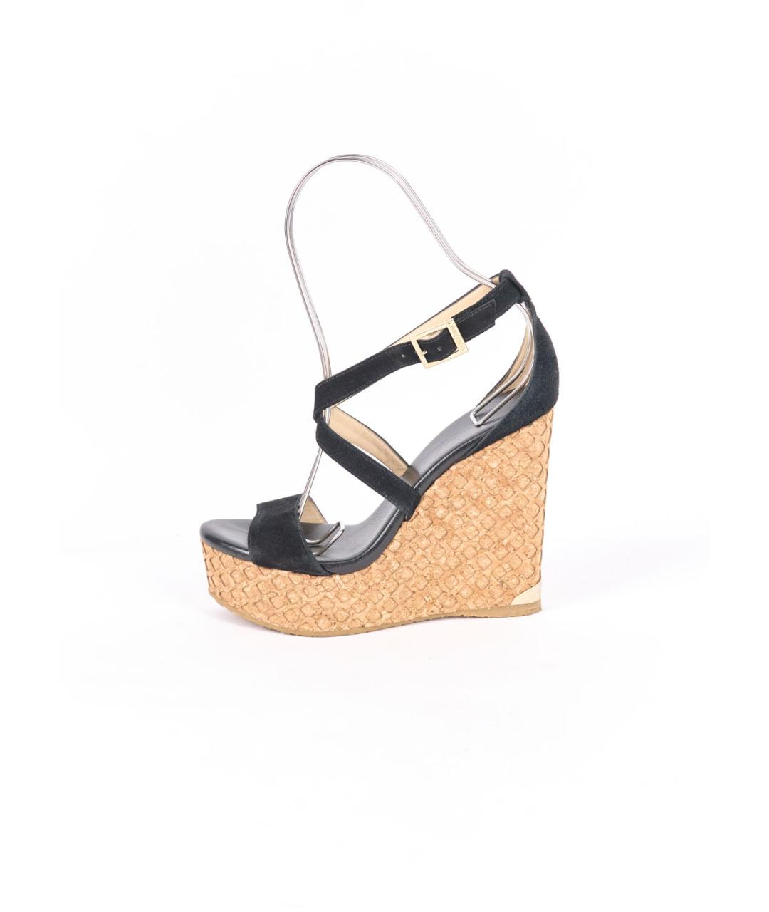 JIMMY CHOO Черные замшевые босоножки, фото 6