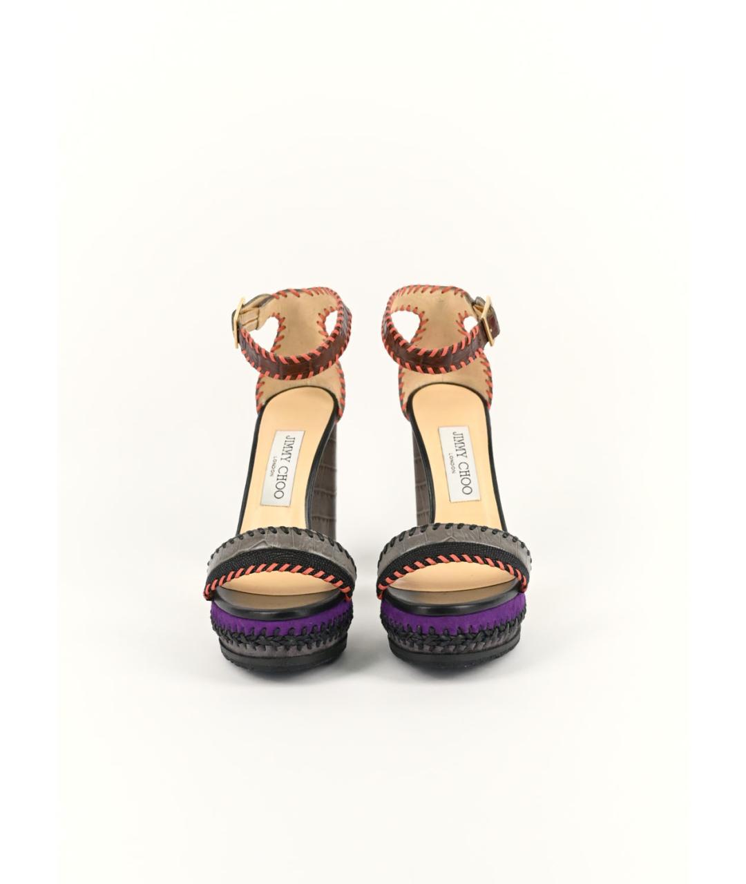 JIMMY CHOO Мульти кожаные босоножки, фото 2