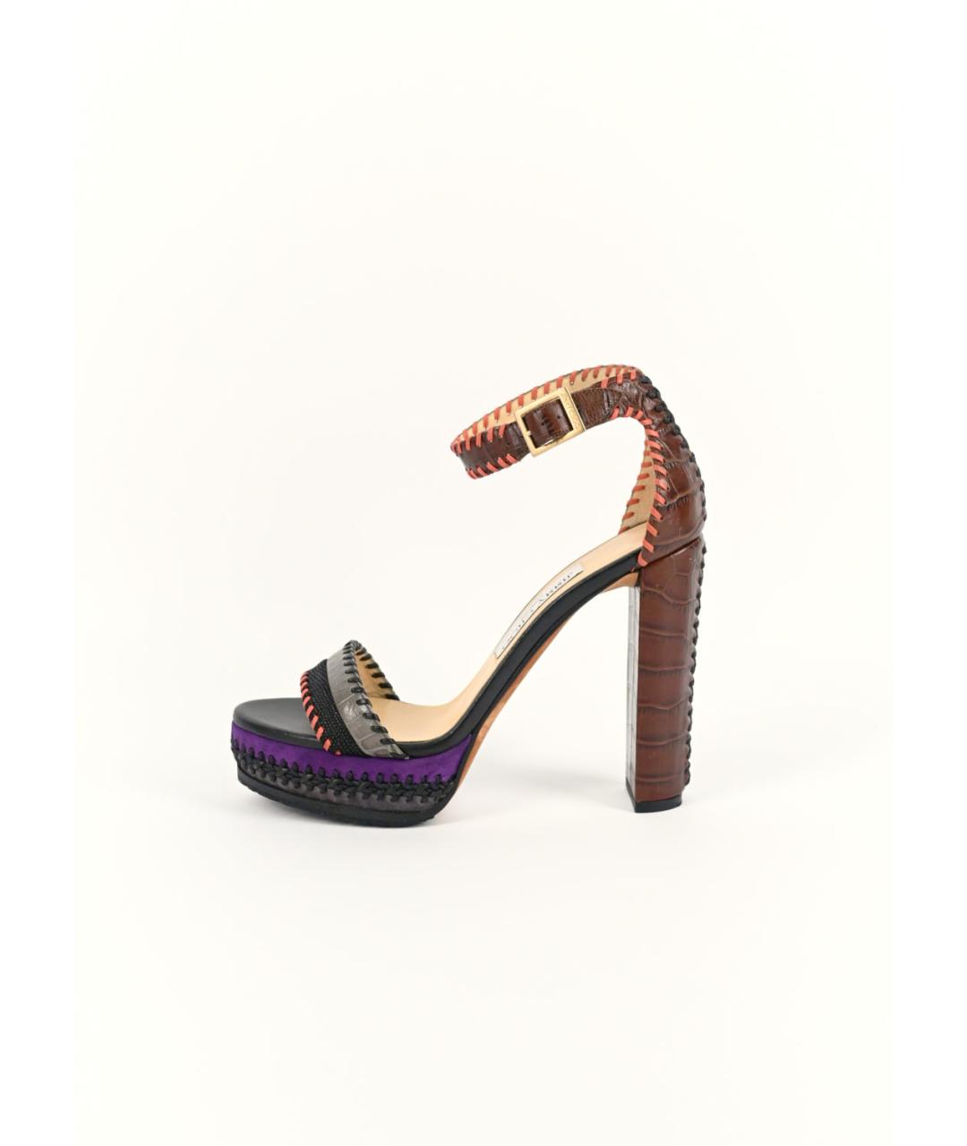 JIMMY CHOO Мульти кожаные босоножки, фото 5