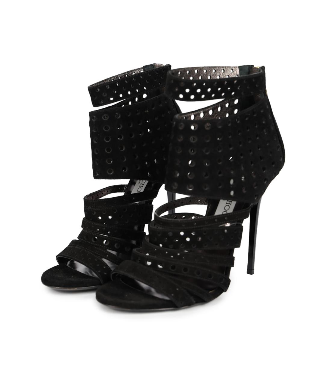 JIMMY CHOO Черные замшевые босоножки, фото 2