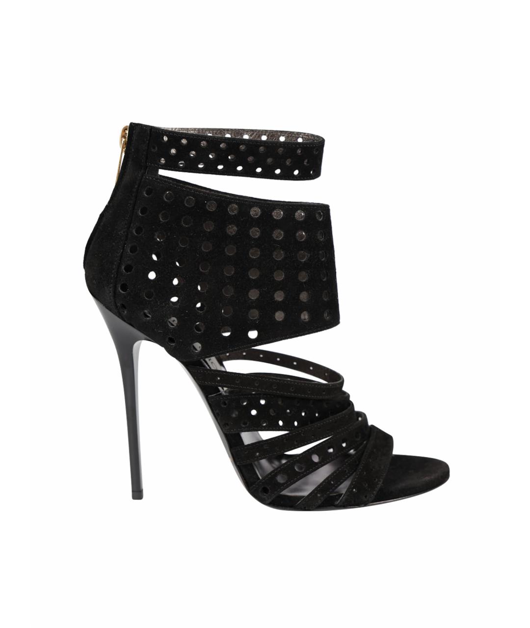 JIMMY CHOO Черные замшевые босоножки, фото 6