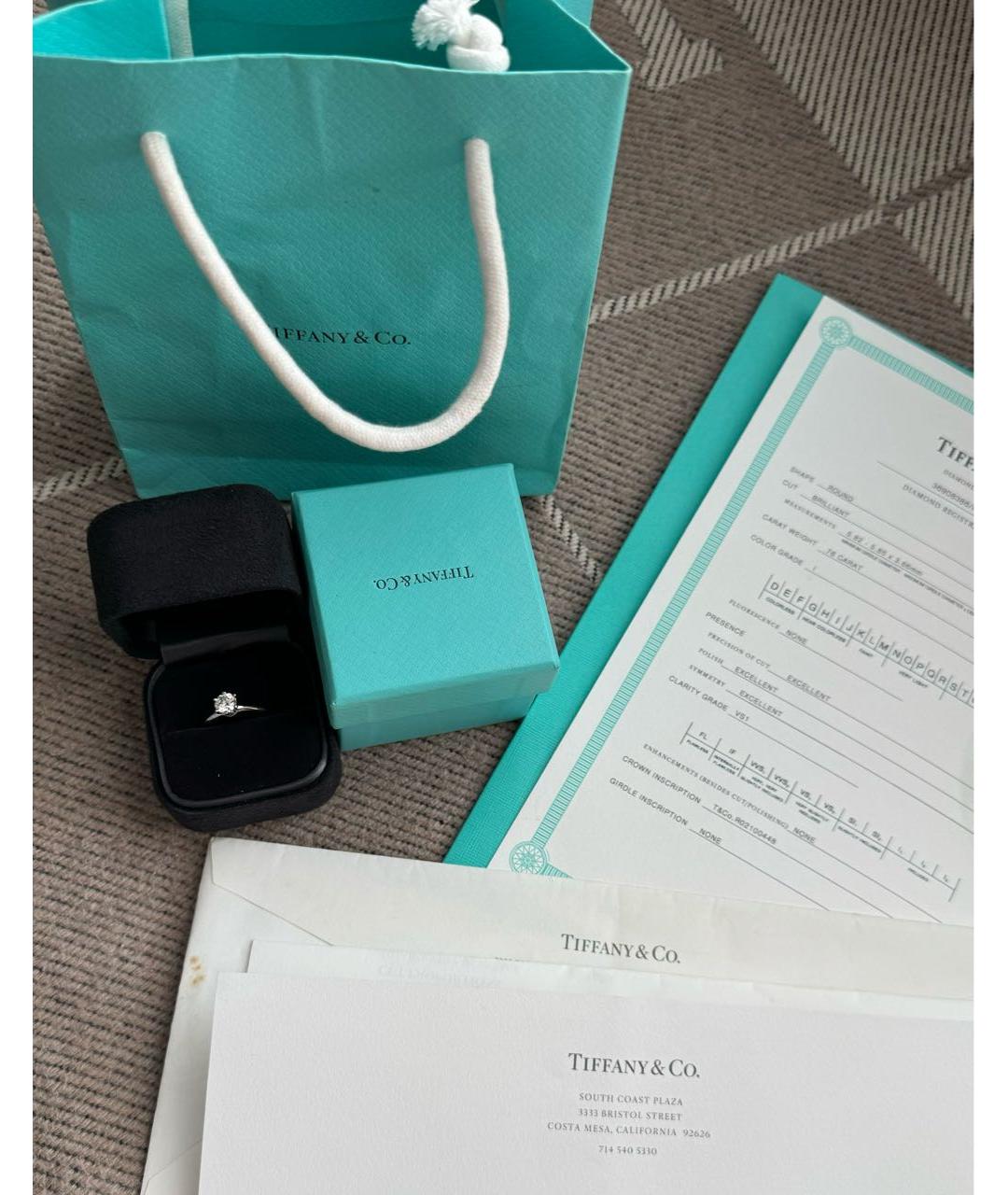 TIFFANY&CO Платиновое кольцо, фото 2