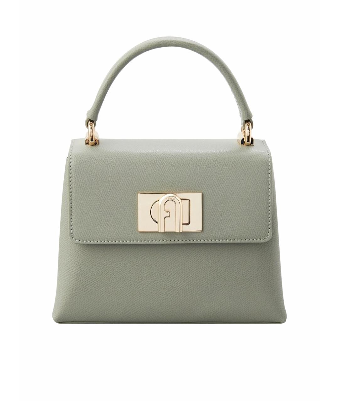 FURLA Салатовая кожаная сумка через плечо, фото 1