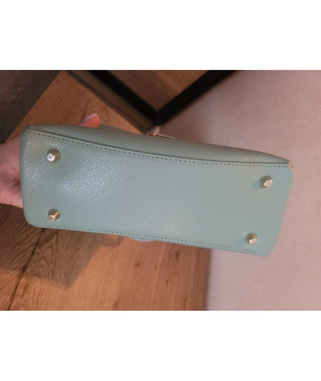 FURLA Салатовая кожаная сумка через плечо, фото 5