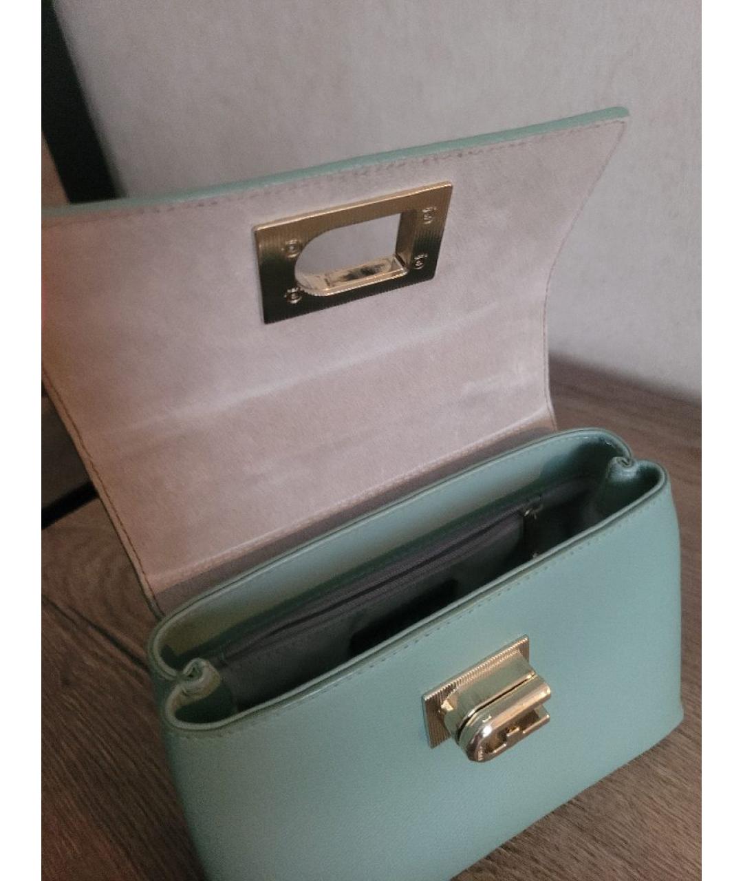 FURLA Салатовая кожаная сумка через плечо, фото 3