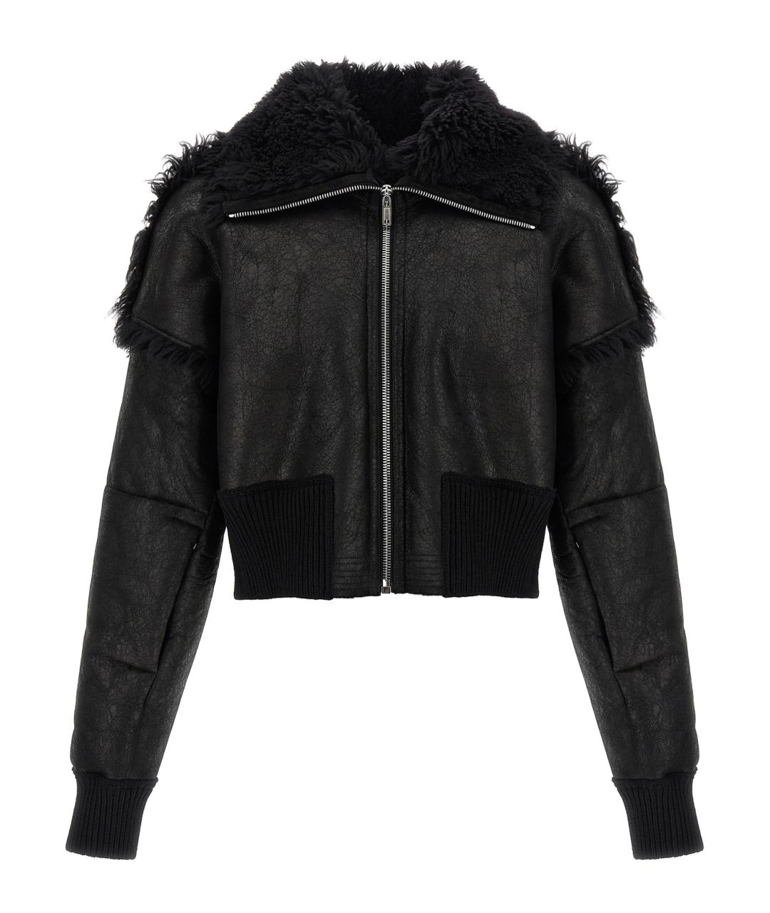 RICK OWENS Черная кожаная куртка, фото 1