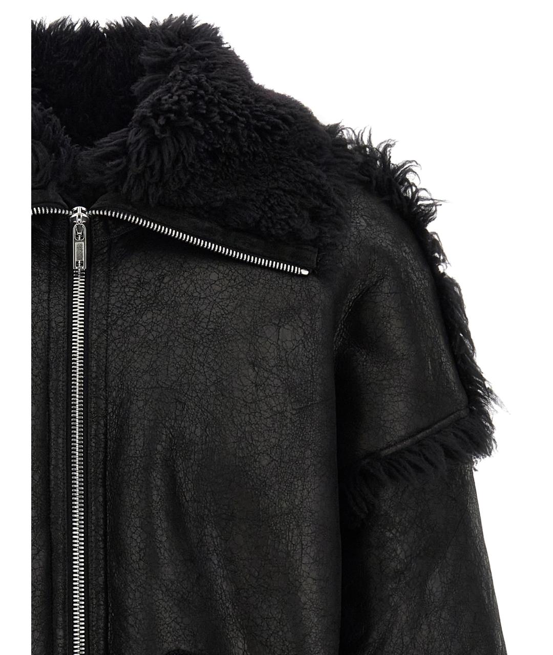 RICK OWENS Черная кожаная куртка, фото 3