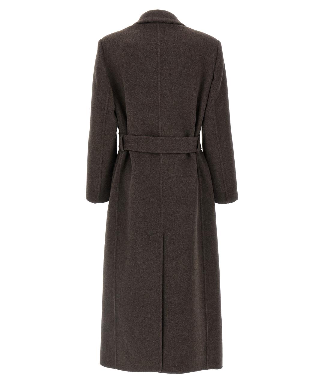 BRUNELLO CUCINELLI Коричневое шерстяное пальто, фото 2