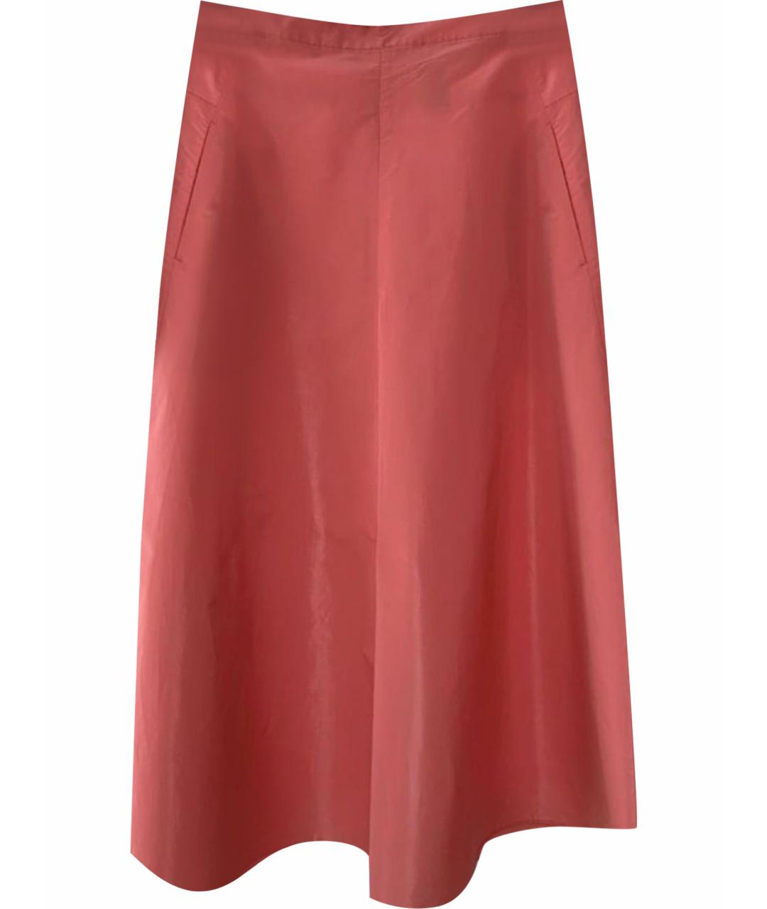 MAX MARA Розовая полиэстеровая юбка миди, фото 1