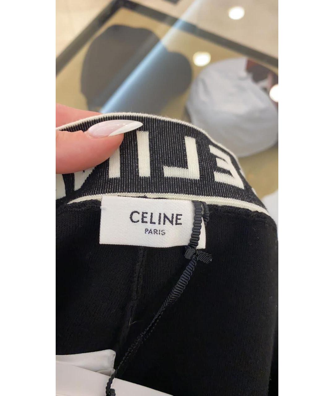 CELINE Черные кашемировые леггинсы и велосипедки, фото 3