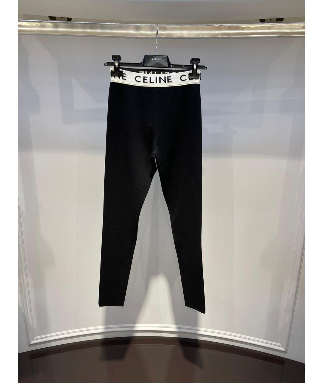 CELINE Черные кашемировые леггинсы и велосипедки, фото 6