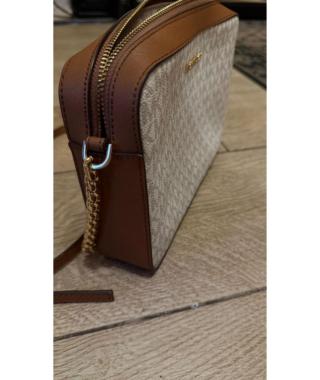 MICHAEL KORS Коричневая сумка через плечо из экзотической кожи, фото 2