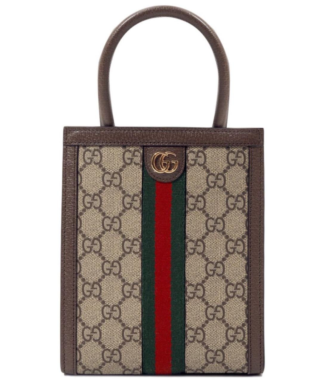 GUCCI Бежевая тканевая сумка через плечо, фото 3