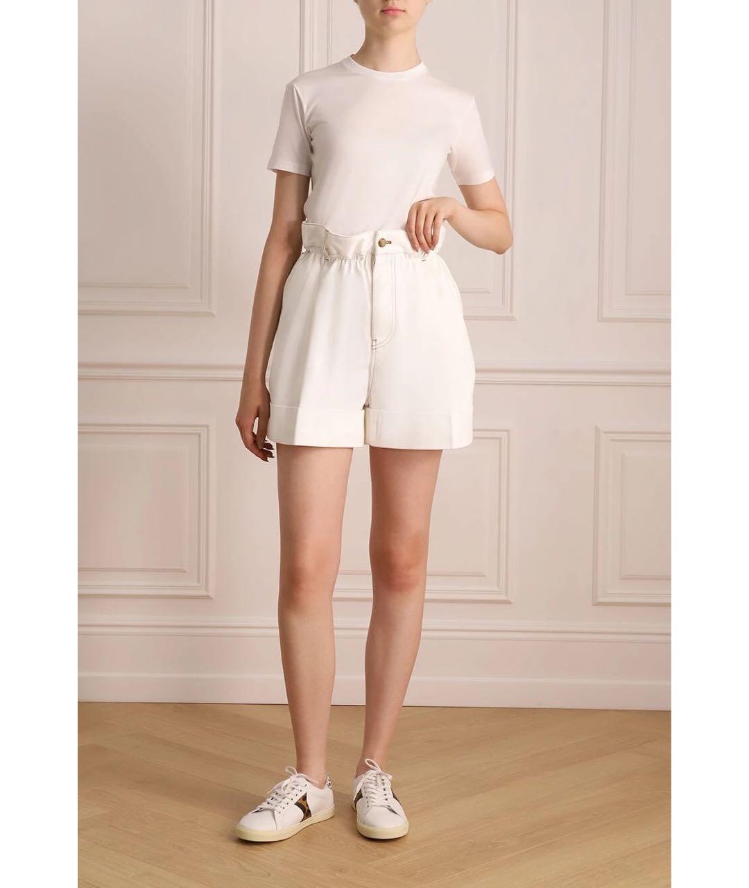 MIU MIU Белые деним шорты, фото 4