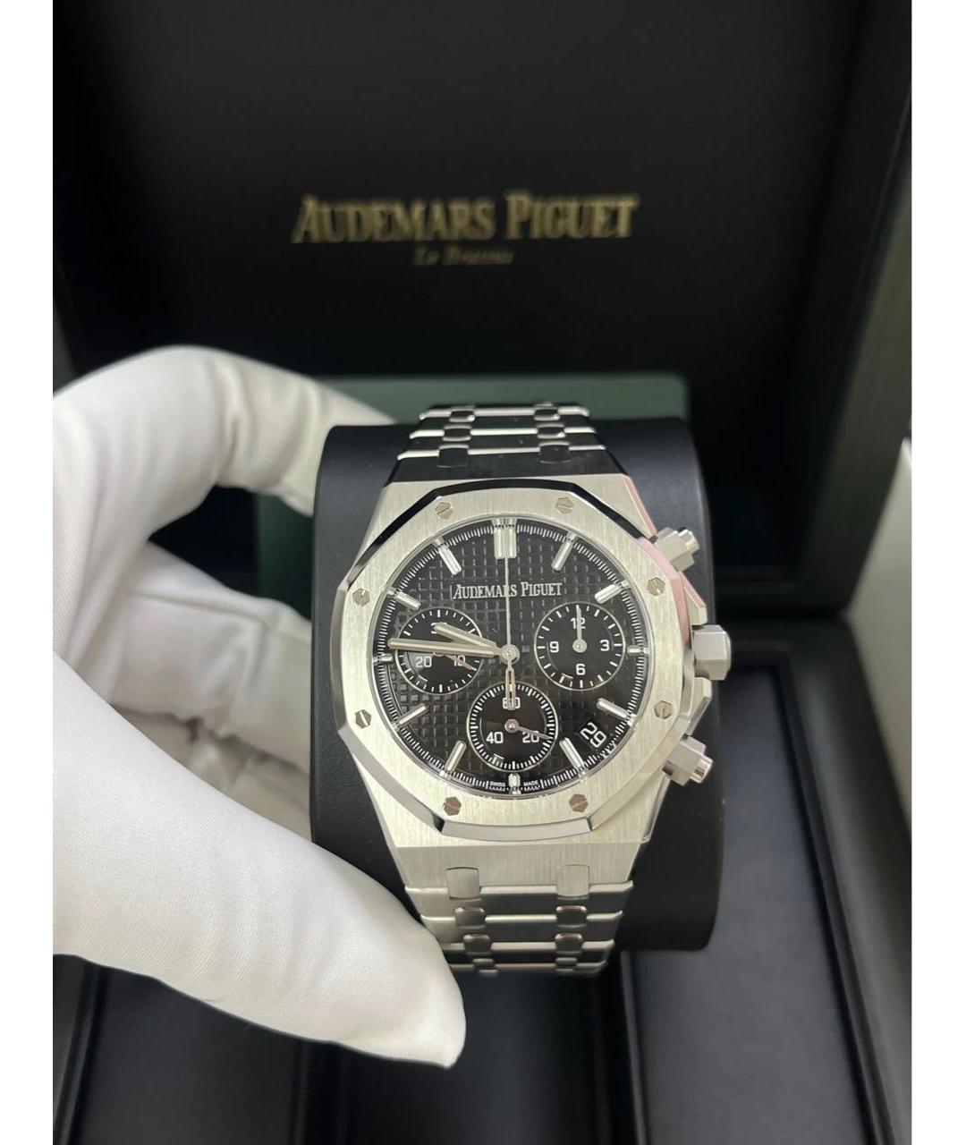 Audemars Piguet Антрацитовые стальные часы, фото 5