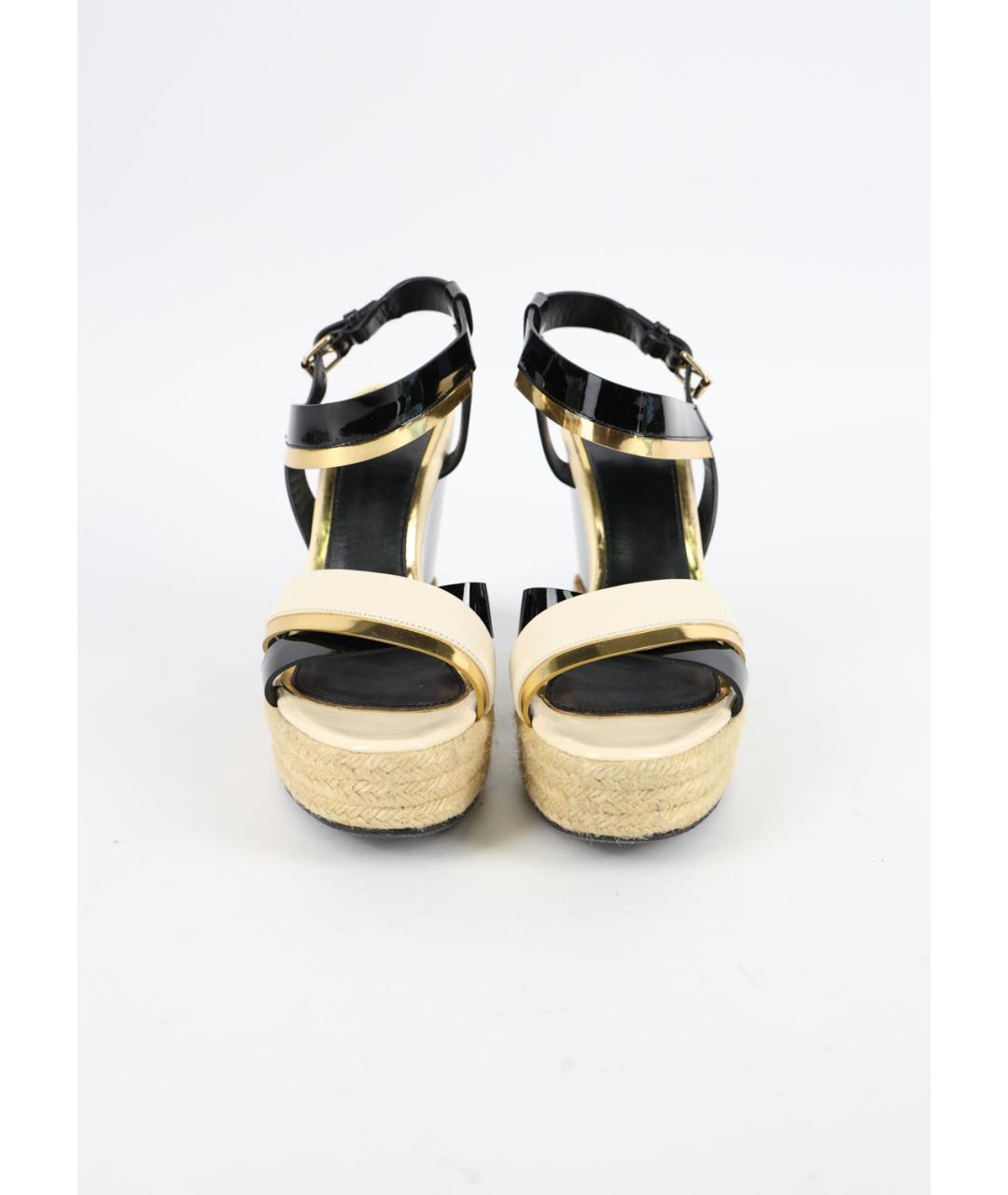 LANVIN Мульти босоножки из лакированной кожи, фото 2