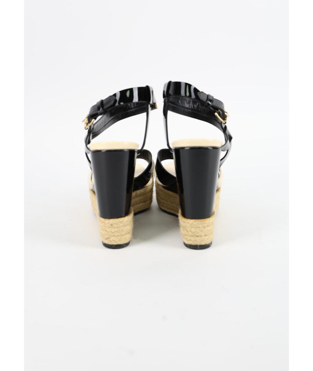 LANVIN Мульти босоножки из лакированной кожи, фото 4